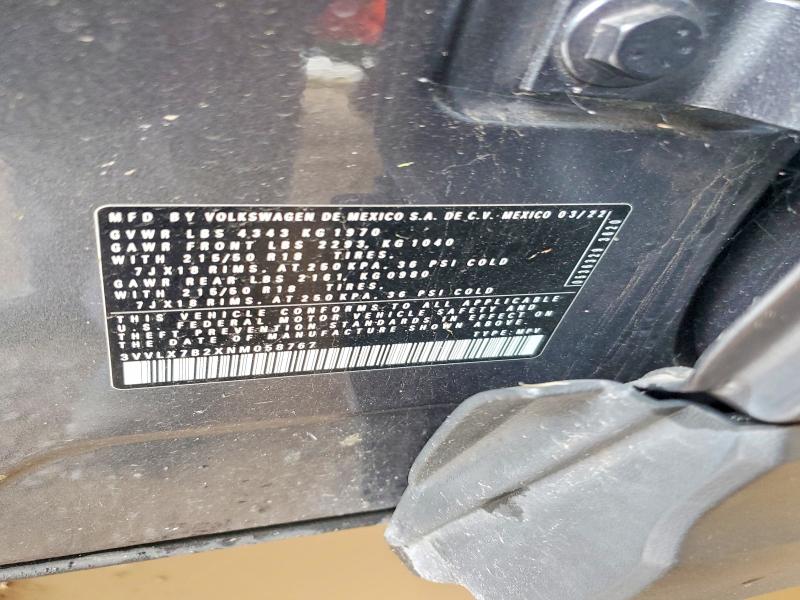 Aukcja sprzedaży 2022 Volkswagen Taos, vin: 3VVLX7B2XNM058767, numer aukcji: 56275696