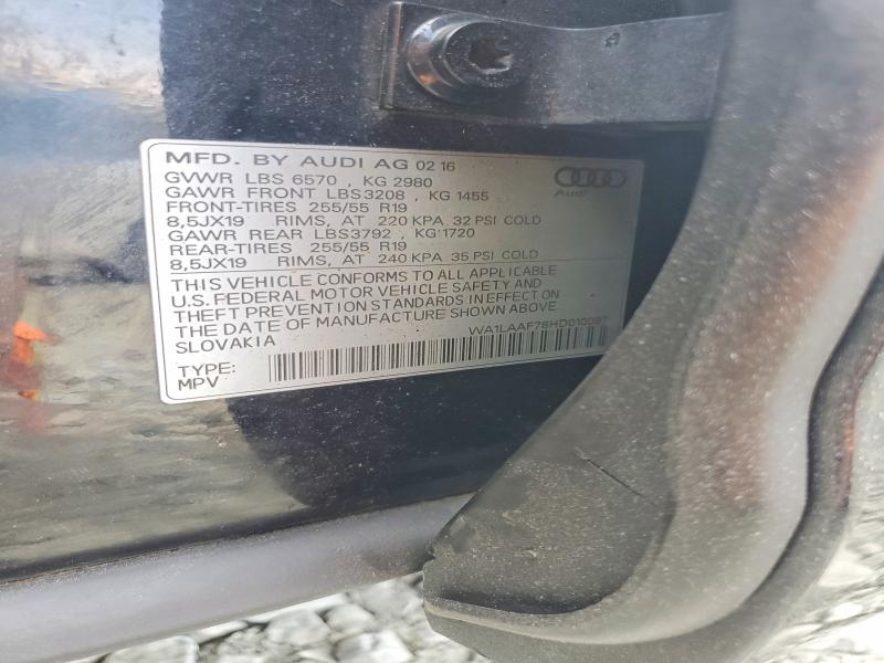 Продажа на аукционе авто 2017 Audi Q7, vin: WA1LAAF78HD010097, номер лота: 56840586