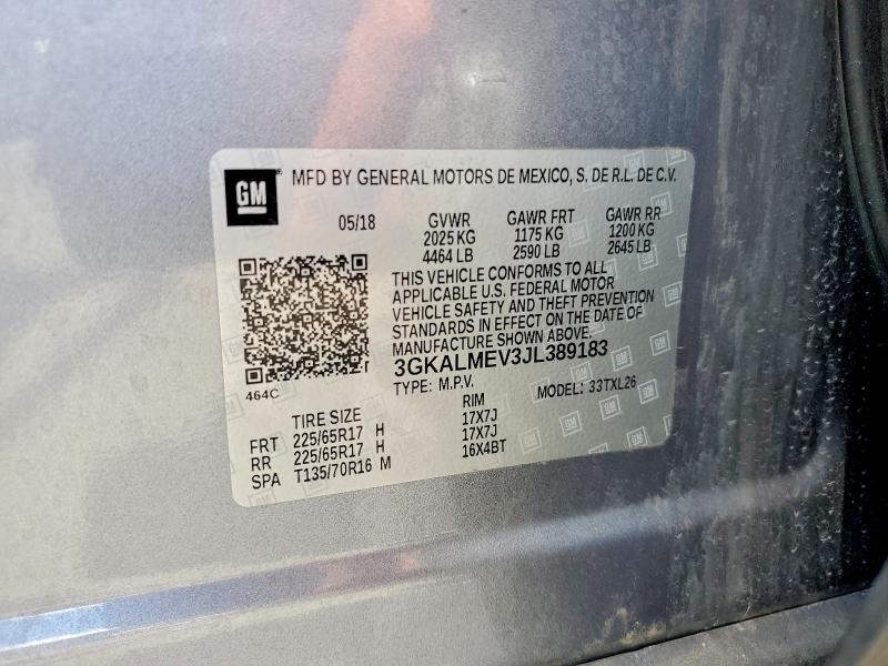 Aukcja sprzedaży 2018 Gmc Terrain, vin: 3GKALMEV3JL389183, numer aukcji: 57724126
