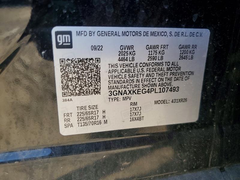 Продажа на аукционе авто 2023 Chevrolet Equinox, vin: 3GNAXKEG4PL107493, номер лота: 55414446