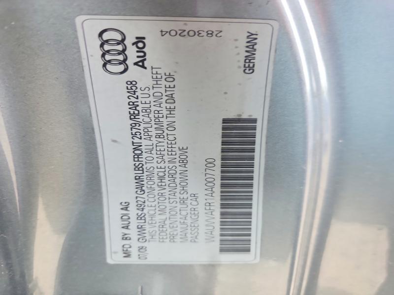 57840426 :رقم المزاد ، WAUVVAFR1AA007700 vin ، 2010 Audi S5 مزاد بيع