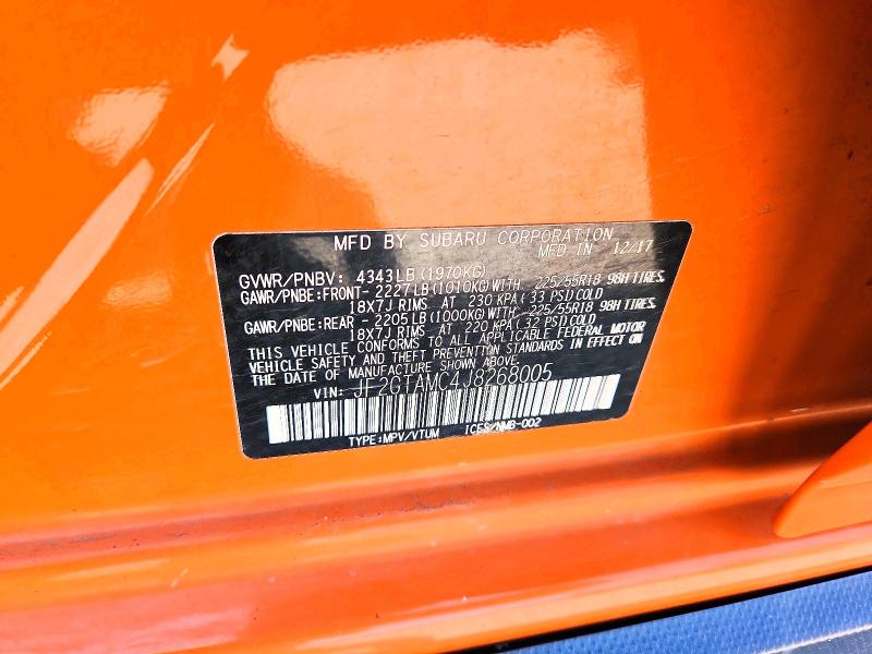Aukcja sprzedaży 2018 Subaru Crosstrek, vin: JF2GTAMC4J8268005, numer aukcji: 55573426