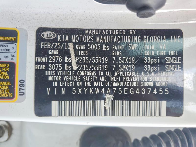 Aukcja sprzedaży 2014 Kia Sorento, vin: 5XYKW4A75EG437455, numer aukcji: 57540606