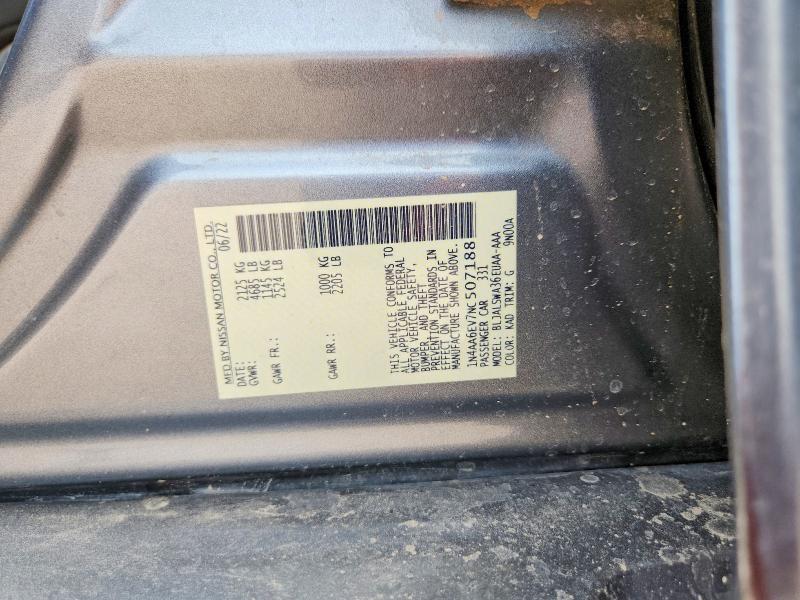 Продаж на аукціоні авто 2022 Nissan Maxima, vin: 1N4AA6EV7NC507188, номер лоту: 58689406