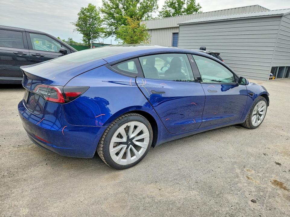 2022 Tesla Model 3 მანქანა იყიდება აუქციონზე, vin: 5YJ3E1EA0NF286480, აუქციონის ნომერი: 57577856