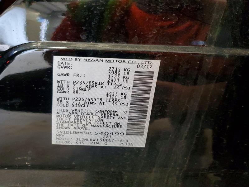 Продаж на аукціоні авто 2017 Infiniti Qx60, vin: 5N1DL0MM3HC540499, номер лоту: 56875506