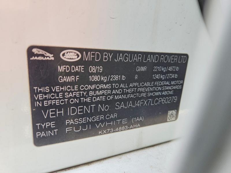 2020 Jaguar Xe მანქანა იყიდება აუქციონზე, vin: SAJAJ4FX7LCP60279, აუქციონის ნომერი: 59011606