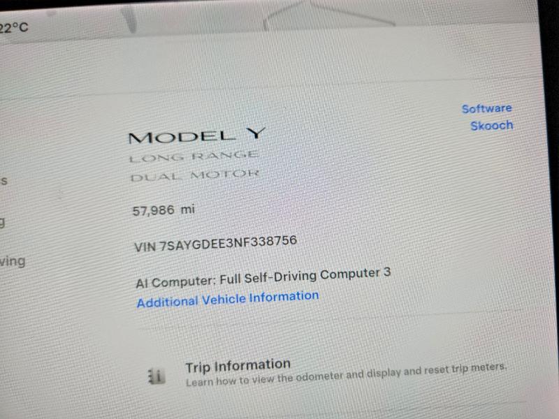 Продаж на аукціоні авто 2022 Tesla Model Y, vin: 7SAYGDEE3NF338756, номер лоту: 55154236