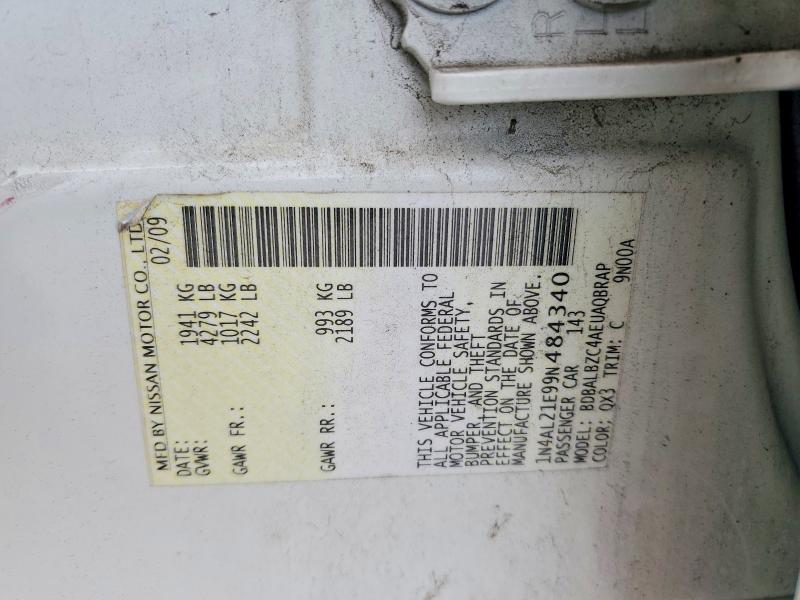 Aukcja sprzedaży 2009 Nissan Altima, vin: 1N4AL21E99N484340, numer aukcji: 56320386