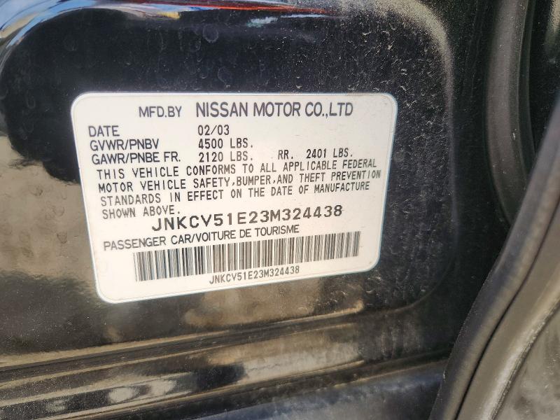 Aukcja sprzedaży 2003 Infiniti G35, vin: JNKCV51E23M324438, numer aukcji: 56038186