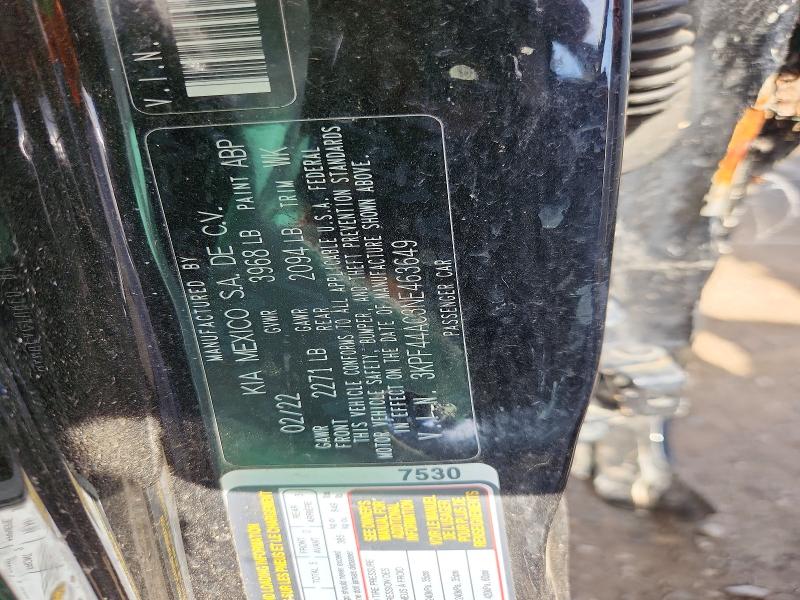 55874116 :رقم المزاد ، 3KPF44AC3NE463649 vin ، 2022 Kia Forte مزاد بيع