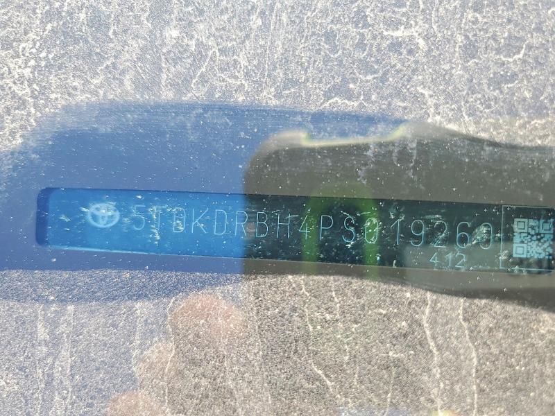 2023 Toyota Highlander მანქანა იყიდება აუქციონზე, vin: 5TDKDRBH4PS019260, აუქციონის ნომერი: 47371386
