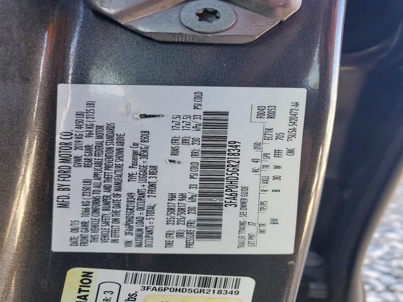 2016 Ford Fusion მანქანა იყიდება აუქციონზე, vin: 3FA6P0HD5GR218349, აუქციონის ნომერი: 59156316