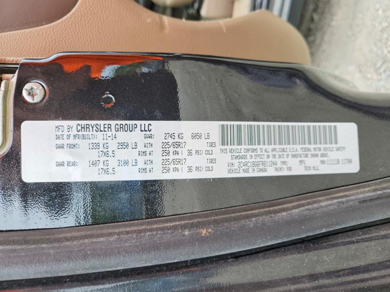 Aukcja sprzedaży 2015 Chrysler Town & Country, vin: 2C4RC1BG6FR611244, numer aukcji: 56477256