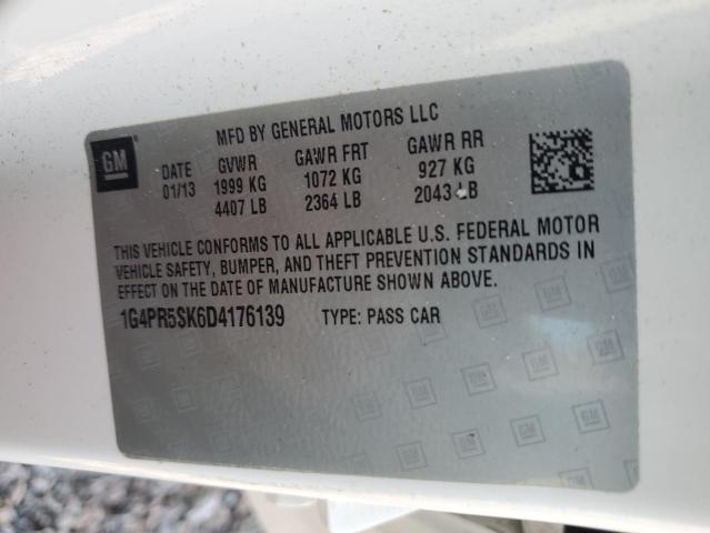Aukcja sprzedaży 2013 Buick Verano, vin: 1G4PR5SK6D4176139, numer aukcji: 58253626