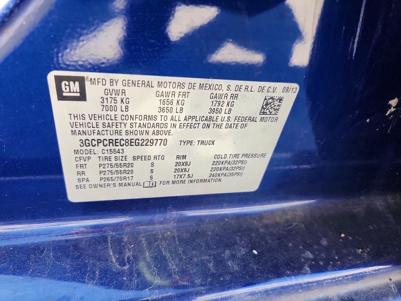 Продажа на аукционе авто 2014 Chevrolet Silverado, vin: 3GCPCREC8EG229770, номер лота: 56411146