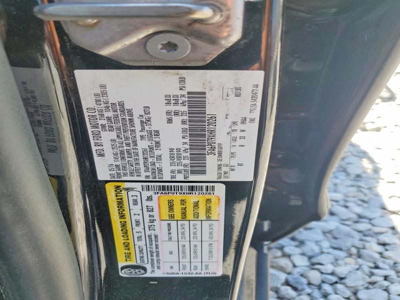 2017 Ford Fusion მანქანა იყიდება აუქციონზე, vin: 3FA6P0T9XHR120261, აუქციონის ნომერი: 55283166