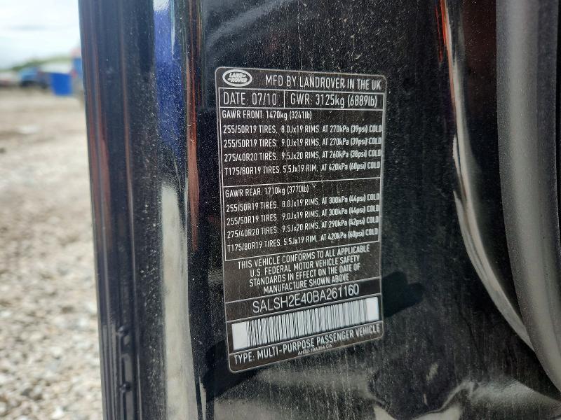 Продажа на аукционе авто 2011 Land Rover Range Rover Sport, vin: SALSH2E40BA261160, номер лота: 57658096