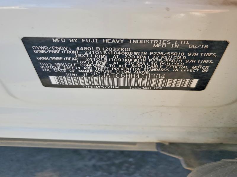 Продажа на аукционе авто 2017 Subaru Forester, vin: JF2SJATC6HH418384, номер лота: 57392096