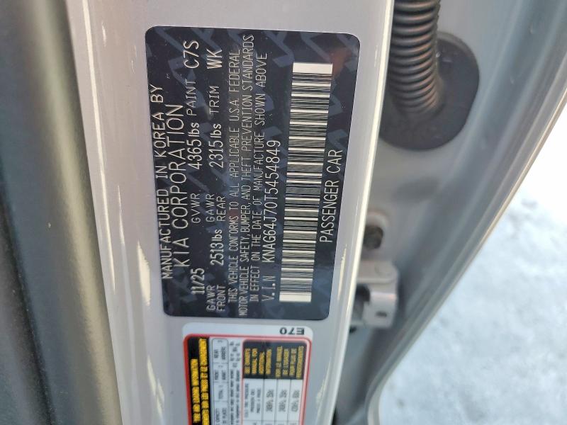 Продажа на аукционе авто 2026 Kia K5, vin: KNAG64J70T5454849, номер лота: 55804096