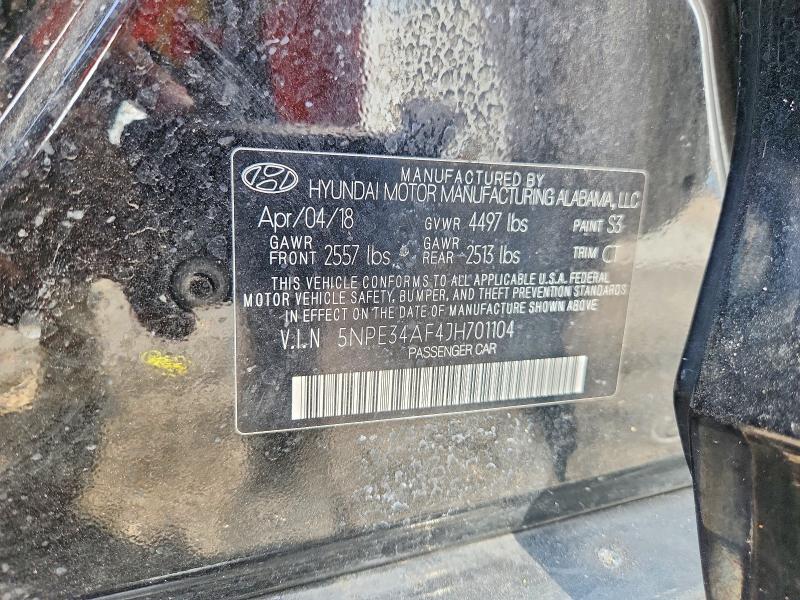 Продаж на аукціоні авто 2018 Hyundai Sonata, vin: 5NPE34AF4JH701104, номер лоту: 57780706