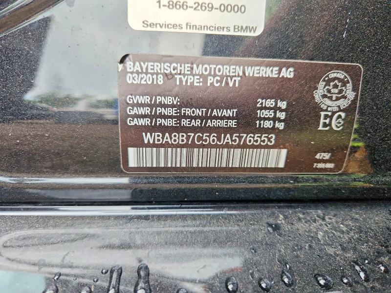 Продаж на аукціоні авто 2018 Bmw 340, vin: WBA8B7C56JA576553, номер лоту: 56303376