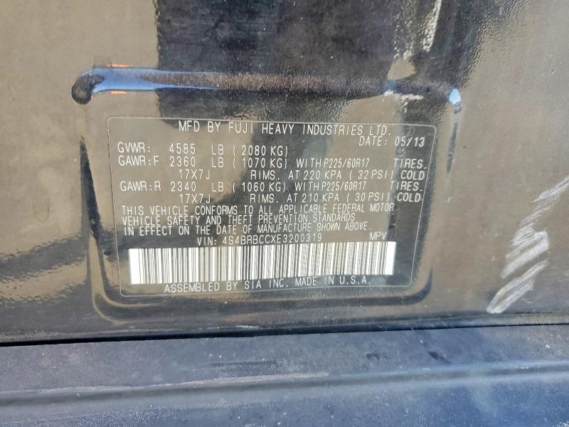 56762246 :رقم المزاد ، 4S4BRBCCXE3200319 vin ، 2014 Subaru Outback مزاد بيع