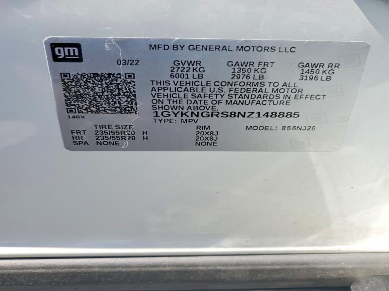 Aukcja sprzedaży 2022 Cadillac Xt5, vin: 1GYKNGRS8NZ148885, numer aukcji: 58184706