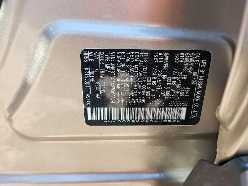 Продажа на аукционе авто 2025 Nissan Rogue, vin: JN8BT3CAXSW000324, номер лота: 58355516