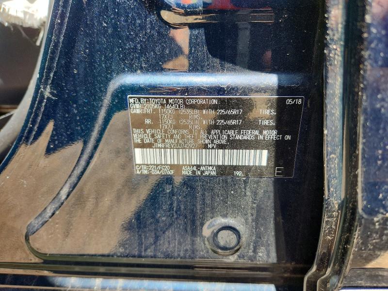 Aukcja sprzedaży 2018 Toyota Rav4, vin: JTMRFREV2JJ742927, numer aukcji: 57335026