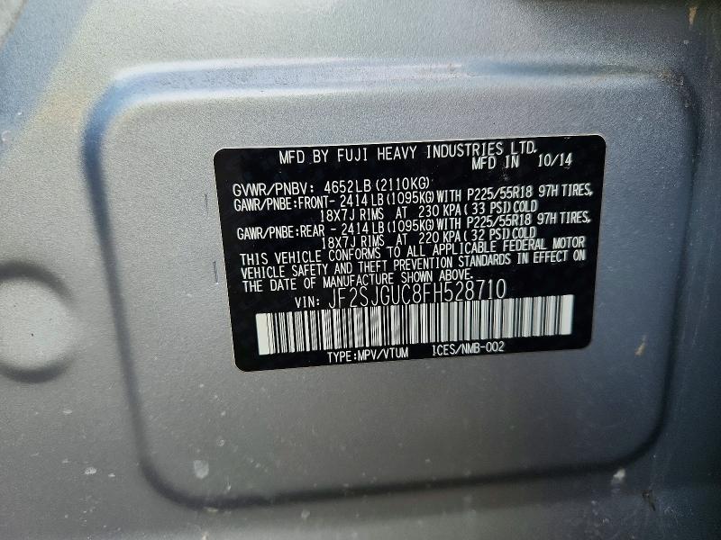 Продажа на аукционе авто 2015 Subaru Forester, vin: JF2SJGUC8FH528710, номер лота: 56526656