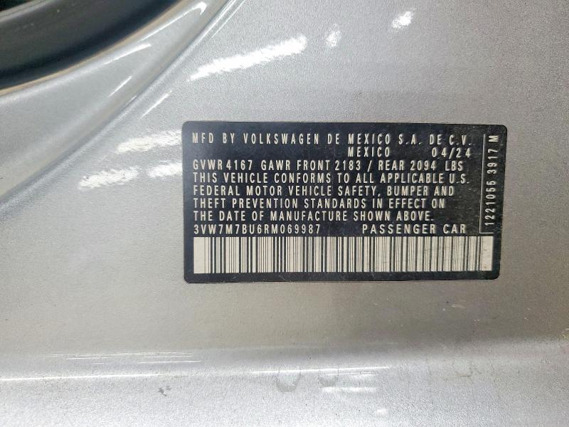 56218266 :رقم المزاد ، 3VW7M7BU6RM069987 vin ، 2024 Volkswagen Jetta مزاد بيع