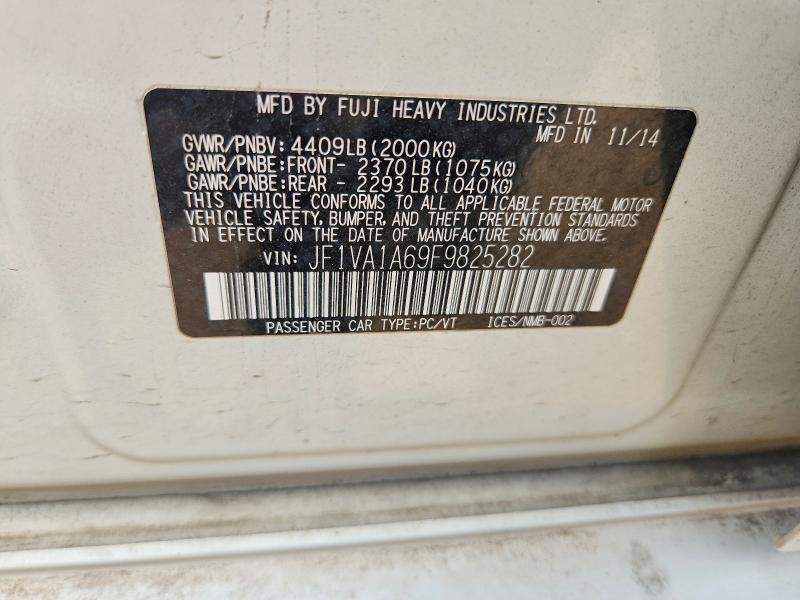 Продажа на аукционе авто 2015 Subaru Wrx, vin: JF1VA1A69F9825282, номер лота: 55380176