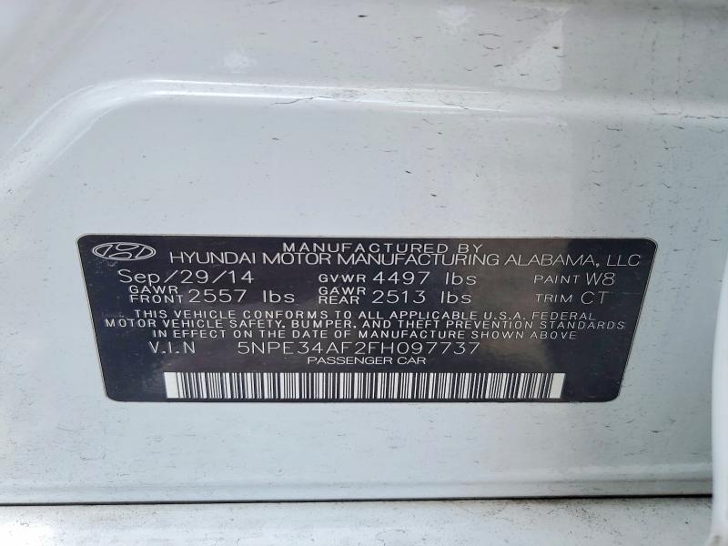Продажа на аукционе авто 2015 Hyundai Sonata, vin: 5NPE34AF2FH097737, номер лота: 58650646