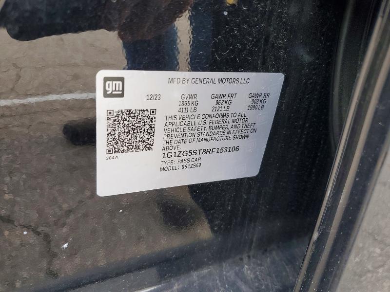 59202216 :رقم المزاد ، 1G1ZG5ST8RF153106 vin ، 2024 Chevrolet Malibu مزاد بيع