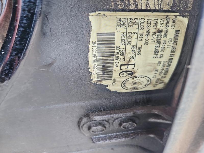 Продаж на аукціоні авто 2011 Nissan Versa, vin: 3N1CC1AP7BL498115, номер лоту: 85606675