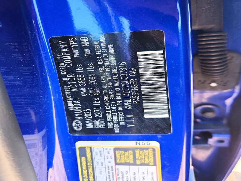 Продаж на аукціоні авто 2025 Hyundai Elantra, vin: KMHLL4DG7SU037816, номер лоту: 58025106