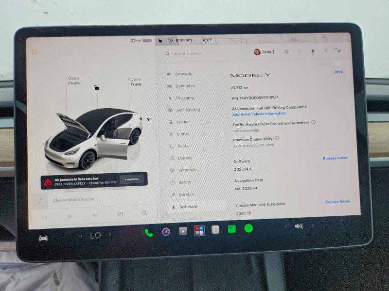 2024 Tesla Model Y მანქანა იყიდება აუქციონზე, vin: 7SAYGDED5RF018531, აუქციონის ნომერი: 57130576