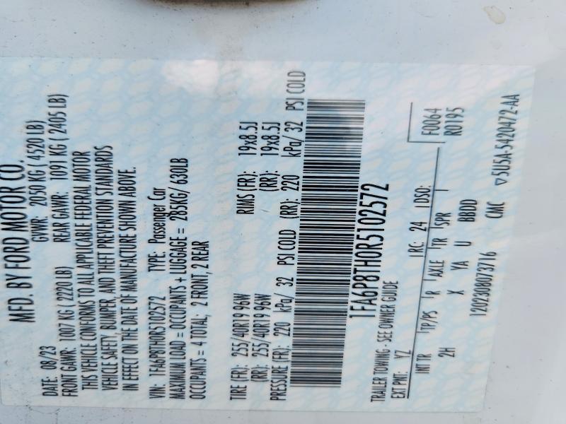 Продажа на аукционе авто 2024 Ford Mustang, vin: 1FA6P8TH0R5102572, номер лота: 56764836