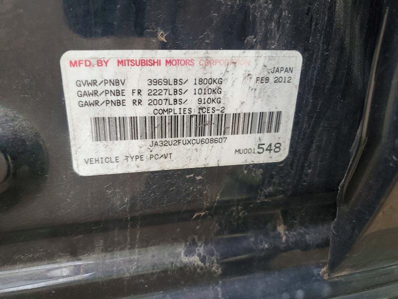 Продажа на аукционе авто 2012 Mitsubishi Lancer, vin: JA32U2FUXCU608607, номер лота: 58128796