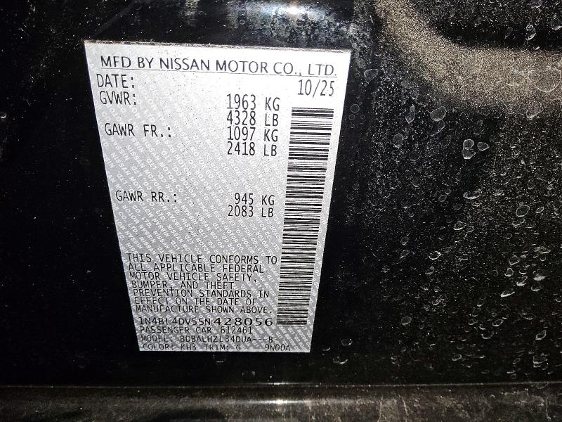 Продаж на аукціоні авто 2025 Nissan Altima, vin: 1N4BL4DV5SN428056, номер лоту: 56122476