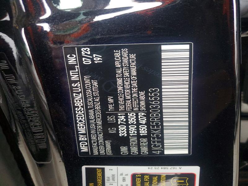 55453416 :رقم المزاد ، 4JGFF5KE5RB036553 vin ، 2024 Mercedes-benz Gls مزاد بيع