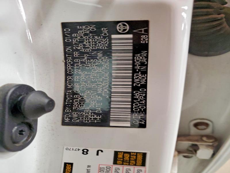Продаж на аукціоні авто 2010 Toyota Prius, vin: JTDKN3DU0A0125039, номер лоту: 57012886