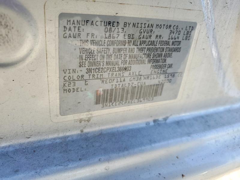 Продажа на аукционе авто 2014 Nissan Versa Note, vin: 3N1CE2CPXEL369903, номер лота: 54875786
