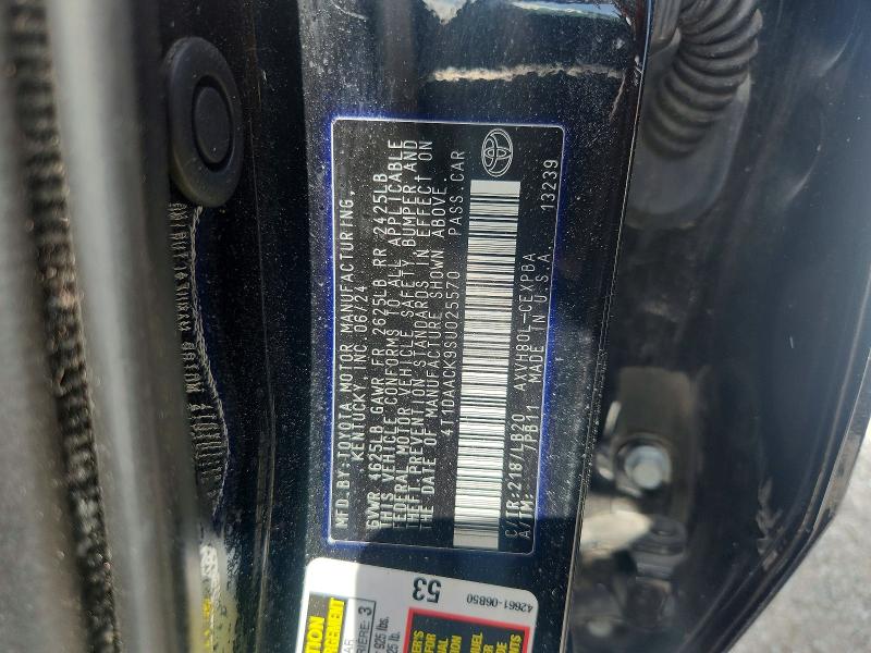 Продажа на аукционе авто 2025 Toyota Camry, vin: 4T1DAACK9SU025570, номер лота: 57675886