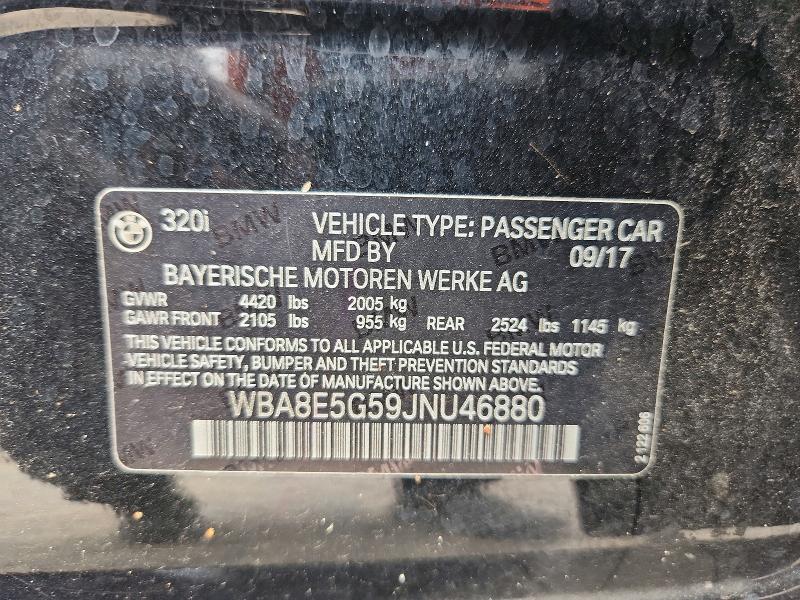 Продажа на аукционе авто 2018 Bmw 320, vin: WBA8E5G59JUN46880, номер лота: 55674196