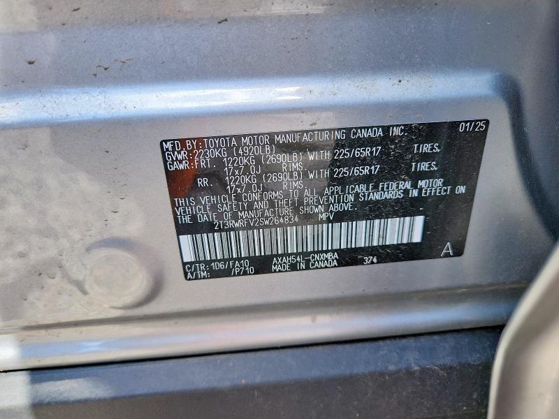 Продаж на аукціоні авто 2025 Toyota Rav4 Hybrid, vin: 2T3RWRFV2SW264834, номер лоту: 57420906