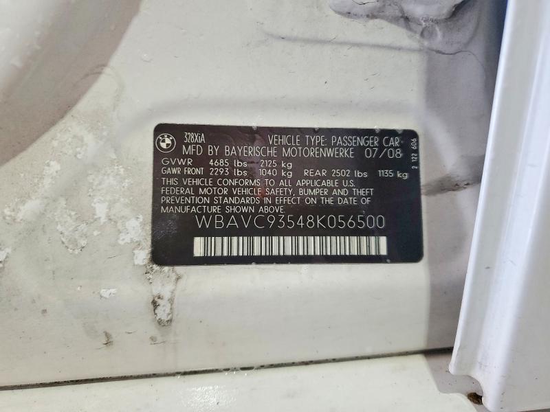 56081916 :رقم المزاد ، WBAVC93548K056500 vin ، 2008 Bmw 328 مزاد بيع