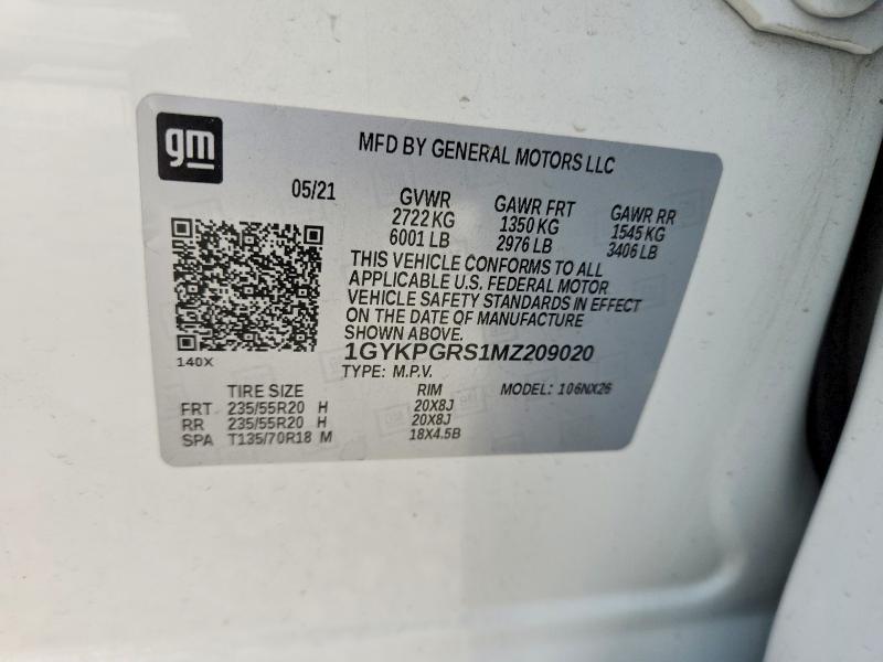 Aukcja sprzedaży 2021 Cadillac Xt6, vin: 1GYKPGRS1MZ209020, numer aukcji: 57126056