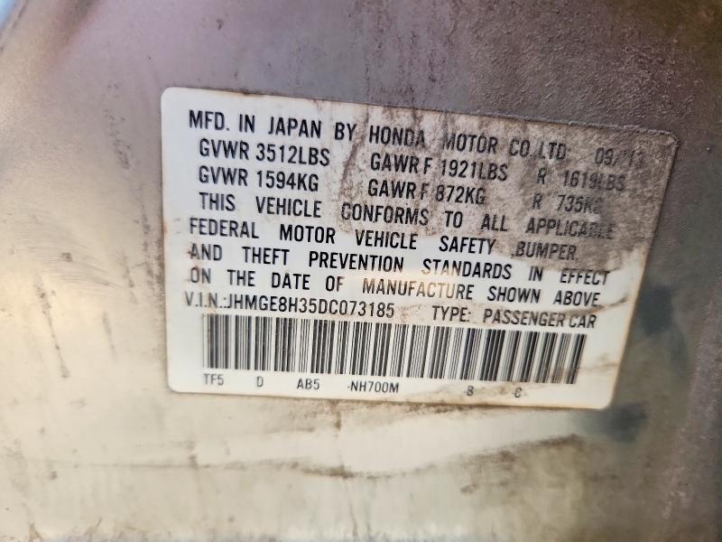 Продаж на аукціоні авто 2013 Honda Fit, vin: JHMGE8H35DC073185, номер лоту: 57061466